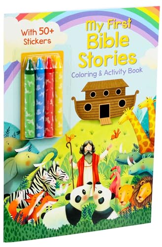 My First Bible Stories Coloring & Activity Book with 4 Crayons and 50+ Stickers (Color & Activity with Crayons)