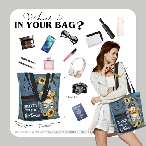 Bible Tote Bags For Women Christian Tote Bag Reusable Shopping Bags for Women Bible Verse Shoulder Bag Christian Gifts - color: Nurse