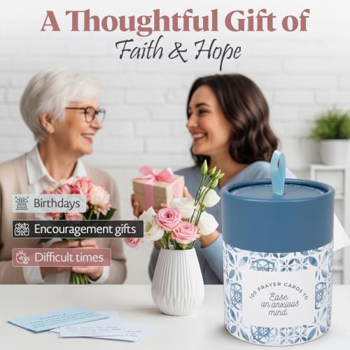 Love in Faith Prayer Box – Prayer Jar to Ease an Anxious Mind | Bible Verse Jar | Inspirational Gifts for Women | Catholic Gifts