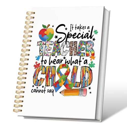 VONTP Special Autism Teacher Spiral Notebook Journal, 5.5x8.3 Inch - color: 008-teacher