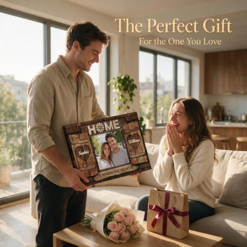 Ipplee Custom Canvas Prints with Your Photos, Romantic Wall Art for Couple - color: Design03