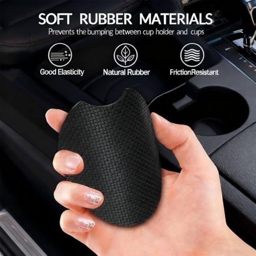 2PCS Honeycomb Car Cup Holder Coasters Universal Anti-Slip Rubber Mat - color: Honeycomb