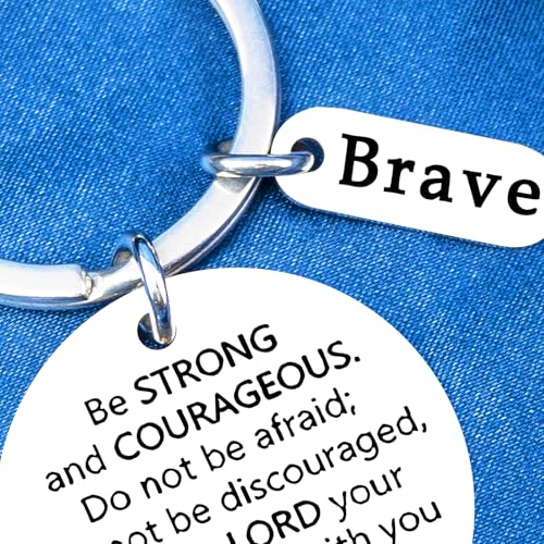 Christian Gifts for Men Women Religious Brave Keychain Gifts