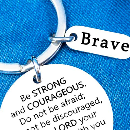 Christian Gifts for Men Women Religious Brave Keychain Gifts