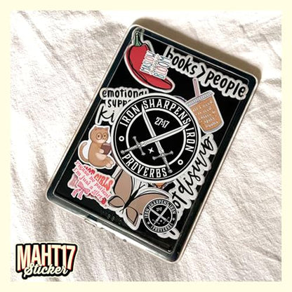 (3Pcs) Iron Sharpens Iron Stickers - Proverbs 27 17 Stickers Bible Christians Die-Cut Waterproof Vinyl Sticker for Laptop Water Bottle Phone Kindle Decal Stuff Gifts for Her Him 2 Inches - size: 2x2"