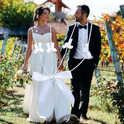 Wedding Lasso - Wedding Lasso Rope Catholicism Christian Wedding Ceremony,with 2 Pcs Prayer Beads，Bride and Groom Wedding Gift (Butterfly White) - color: Butterfly White