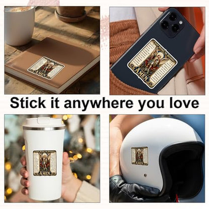 [3PCS] St Michael Sticker, Saint Michael The Archangel Prayer Design - color: St Michael Archangel