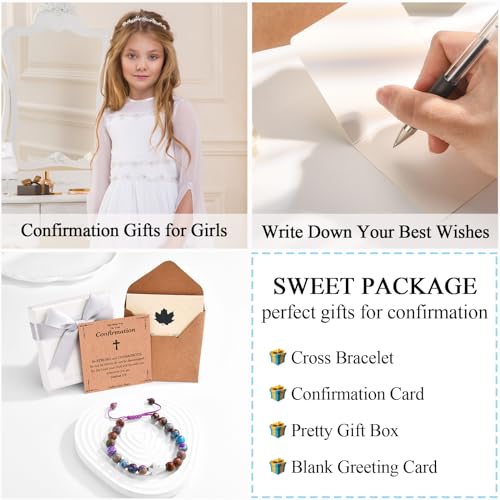 EFVISD Cross Bracelet Gifts for Boys Girls Christian Religious Gifts - color: Confirmation -Girls