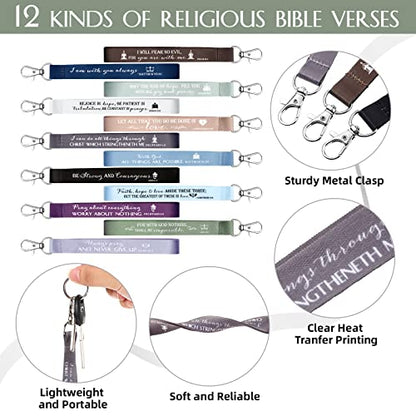 Roowest 120 Pcs Christian Bible Verse Keychains Gifts Bulk - color: Classic Color