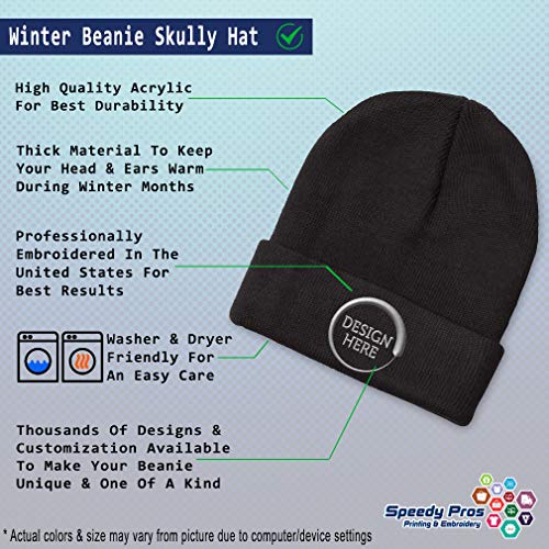 Custom Beanies for Men Christian Nazarene Jesus God Christ Skull Cap Winter Hats Women Acrylic One Size - color: Black Personalized Text Here
