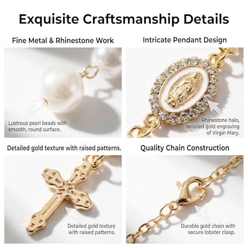 Car Rosary for Car, Steering Wheel Charm, Steering Wheel Rosary Charm - style: A
