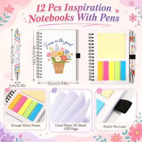 Skylety 36 Pcs Housekeeping Week Gifts Inspirational Floral Glass Cups Set - style: Cute Flower