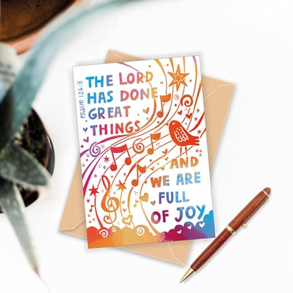 Christian Greeting Cards with Scripture, Pack of 9, Blank with Envelopes - color: Multicolored / CH4001