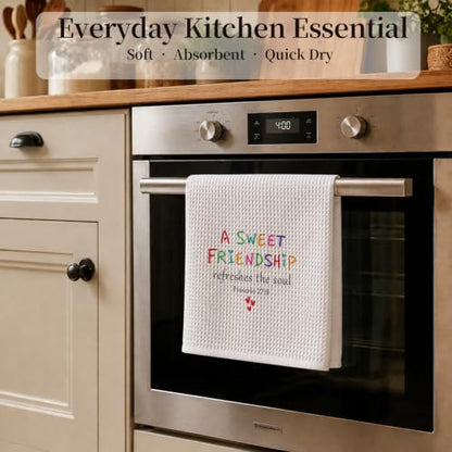 Christian Friendship Kitchen Hand Towels 16x24 Inch - color: Friendship