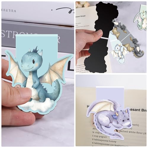 Cute Dragon Magnetic Bookmarks, Animal Book Marks for Young Readers - style: Cute Dragon