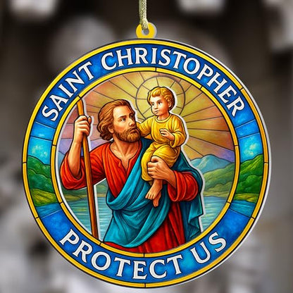 Nativity Ornament, Suncatcher Ornaments (Saint Christopher) - color: Saint Christopher