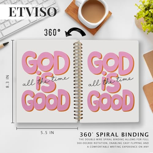 Pink Bible Journal Notebook for Women, Inspirational Christian Gifts for Women, Prayer Bible Supplies Journal, Church Notes Notebook, Cute Preppy Aesthetic Hardcover Spiral Notebooks 5.5x8.3 - color: 03-Bible