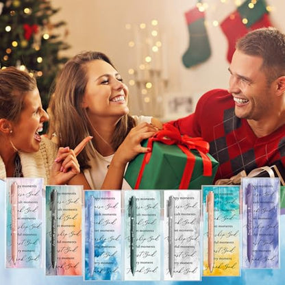 Sayglossy 50 Sets Christian Gifts Pens with Scripture Bookmarks