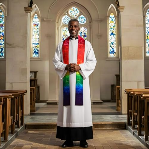 Clergy Stole 110" Priest Clergy Stole Priest Sash Scarf Stoles for Church Minister Pastor Shawl Wedding