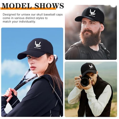Baseball Cap Snapback Hats for Men Black Baseball Hat Cotton Trucker Dad Hat for Men - color: Share Love