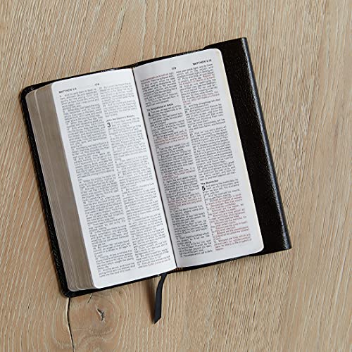 KJV Compact Checkbook Bible, Black Bonded Leather, Red Letter: King James Version, Holy Bible