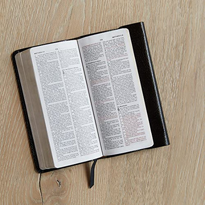 KJV Compact Checkbook Bible, Black Bonded Leather, Red Letter: King James Version, Holy Bible