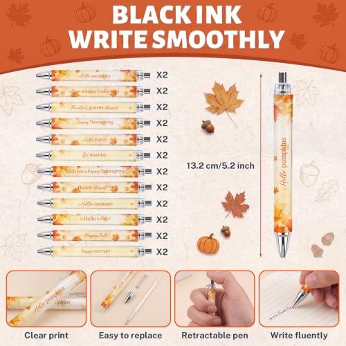 Fall Notebooks with Pens Bulk, 24 Sets, 5.5 x 4.7 In, Harvest - color: Watercolor Autumn