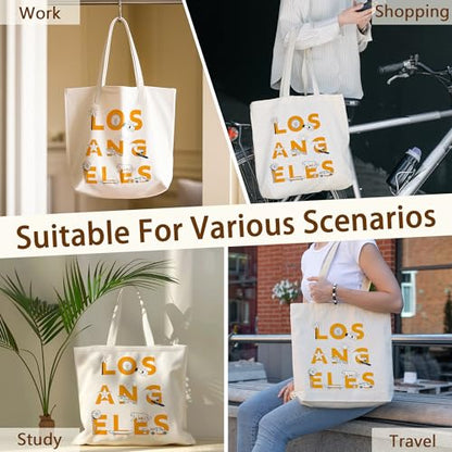Tote Bag For Women Man, Reusable Work Shopping Grocery Shoulder Bags - style: Los Angeles