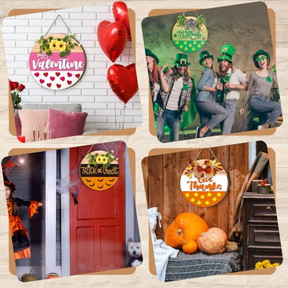 Vicenpal 22 Pcs Interchangeable Welcome Seasonal Sign, Black, Cute - color: Black, style: Cute