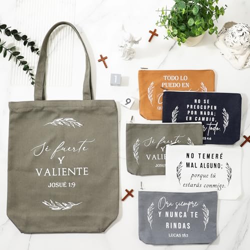 Paterr 20 Pcs Christian Tote Makeup Bag - color: Neutral Color, style: Spanish