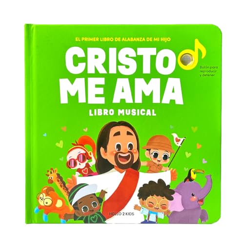 Cristo Me AMA Spanish Christian Sound Books for Kids - 6 Bible Songs for Toddlers, Christian Gifts for Kids - Baby Bible for Baptism, Christening, Dedication Gifts, Sunday School, Preschool Homeschool - color: Cristo Me Ama