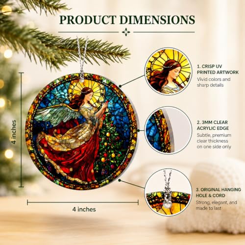 Guardian Angel Suncatcher Gifts for Women, Angle Christmas Ornaments 2026 - color: Angel Suncatcher