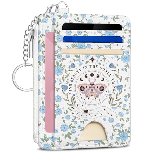 Butterfly Credit Card Holder Wallet, Slim RFID Blocking Card Case - color: Butterfly
