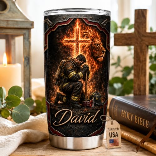 Personalized Christian Gifts For Men - A Child Of God Religious Faith Warrior Tumbler V11 - Man Of Faith Christ Bible For Dad, Husband, Grandpa on Fathers Day, Christmas, Birthday - color: CH-VAR-11