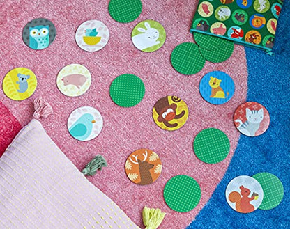 Matching Game Animals + Babies v2 - color: Versailles