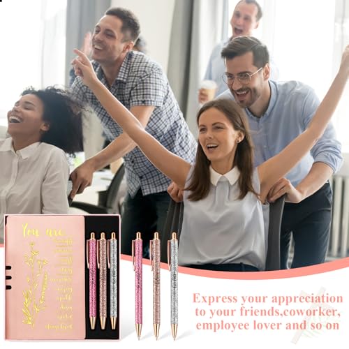 Affrolling 5 Pcs Christian Gifts for Women Church Religious Gifts A6 Bible Leather Notebook Pens with Box Prayer Journal for Men Bible Study Pastor's Wife Godmother Father(Rose Gold) - color: Rose Gold