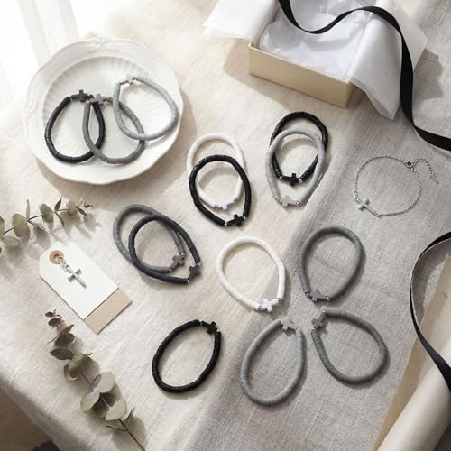 Landical 30/50/100 Cross Bracelets Bulk Jesus Women - color: Gradient Black