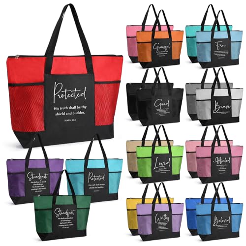 Talltalk 20 Pcs Christian Gift Tote Bags for Women, - color: Colorful, size: Bible Word