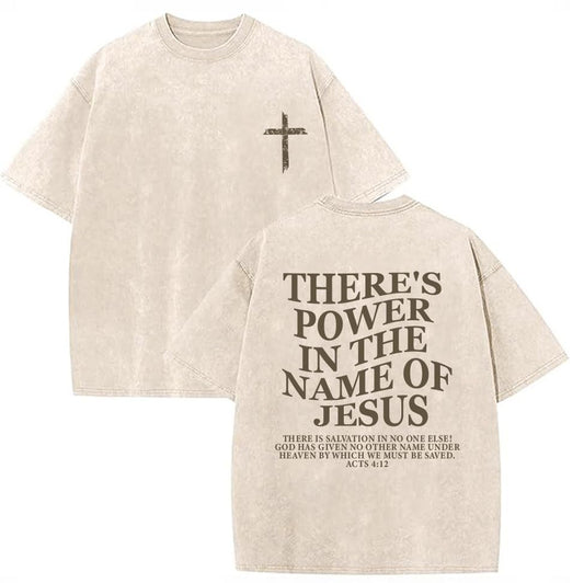 Christian Shirt for Men Jesus Loves You Shirt Oversized Acid Wash Tops - color: Apricot-b, size: Small