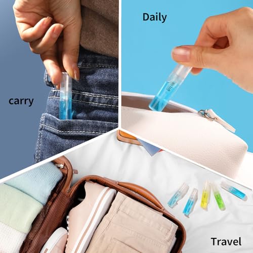 Fandamei Mini Spray Bottle, 60PCS 2ml Mini Clear Plastic Spray Bottle Empty, Fine Mist Refillable Mini Perfume Bottle. Small Empty Sample Containers Bottle. 2ml, 60 Pack, Clear, FANL-093 - size: 2ml