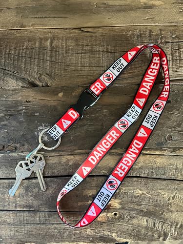 Limeloot Lanyard – Soft Neck Lanyard with Quick Release & Key Ring – ID Badge Holder & Keychain Lanyard for Men & Women - color: Danger
