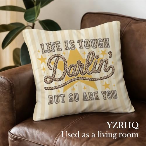 Inspirational Western Cowgirl Pillow Cover 18x18 Double-Sided - color: Color-17