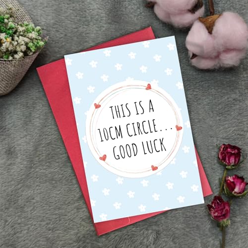 Funny Baby Shower Card for Her, Humorous New Mom Card - 10 cm Circle - color: 3-30