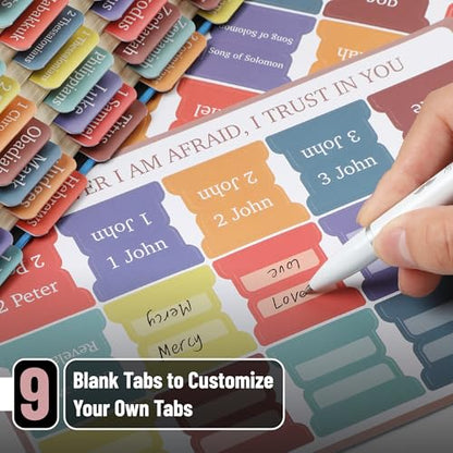 Mr. Pen- Bible Tabs, 75 Tabs, Elegant Rainbow - color: Elegant Rainbow