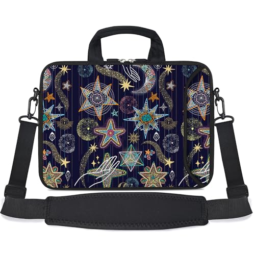 RICHEN Messenger Bag Carrying Case Sleeve with Handle Accessory Pocket Fits Laptops/Notebook/ebooks/Kids tablet/ipad (11-13.3 inch, Stars) - color: Stars, size: 11-13.3 inch