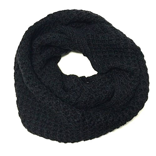 Wrapables Thick Knitted Winter Warm Infinity Scarf - color: Jet Black