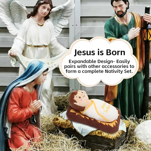 Baby Jesus Plush Doll, 12" Nativity Manger Scene Stuffed Religious Toy - color: 12inch/Baby Jesus for Nativity Scene