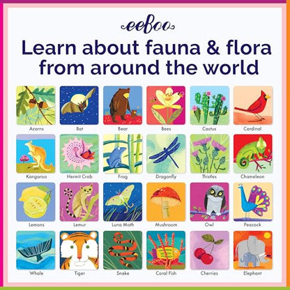 eeBoo Life on Earth Memory & Matching Game, Ages 3+, 1-4 Players - style: Life on Earth
