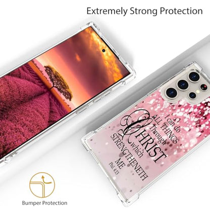 for Samsung Galaxy S24 Ultra Case - Pink Bible Verses - color: Pink Bible Verses, size: Galaxy S24 Ultra
