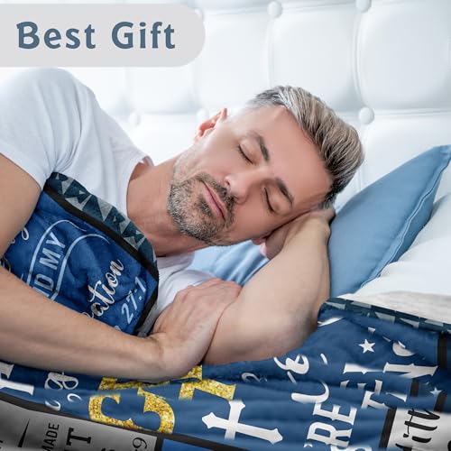 Lcobion Christian Gifts for Men, Religious Baptism Prayer Blanket 50" X 60" - color: Christ Men Gifts, size: 60"*50"